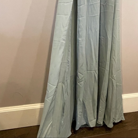 NWT Show Me Your MuMu Green Heather Halter Dress with Slit Sz XS - Picture 5 of 10